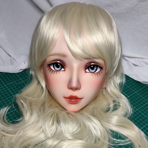Kigurumi Animated Mask Female Cosplay Headgear Make-up Mask with Wig and Eyes - Picture 19 of 28