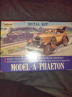 Vintage Gabriel (Hubley) Metal Kit Open Box - Model A Phaeton No. 4856