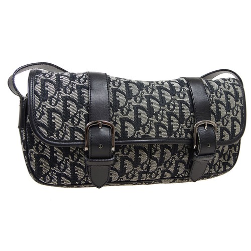 Christian Dior Trotter Bandolera Hombro Bolso 01RU0033 Negro Lona Auth  06150 | eBay