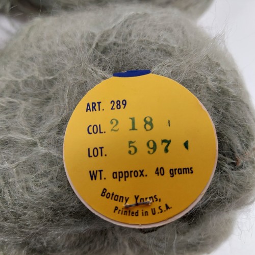 Botany Supra Mohair Aran 8 wpi Yarn #2018 Mossy Green Lot/9+ Discontinued Italy - Picture 3 of 5