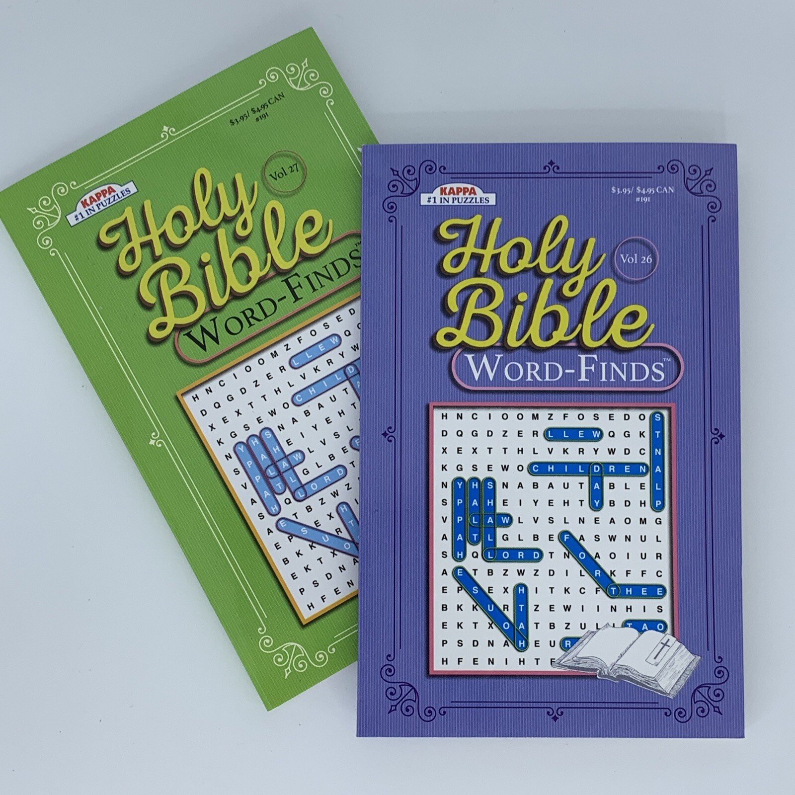 Set Of 2 Holy Bible Word Finds Puzzle Books Vol 26 27 Inspirational Word Search For Sale Online