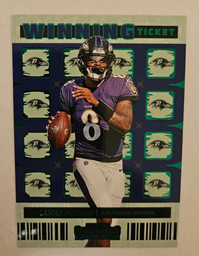 Lamar Jackson [Emerald] #WT-LJA 2022 Panini Contenders Winning Ticket card