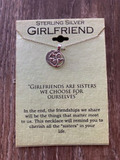 NWT Girlfriend necklace sterling silver hearts