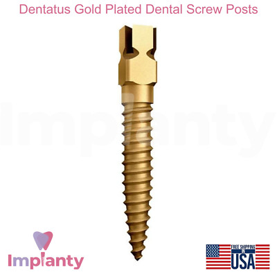 Dentatus Titanium Gold Plated 12 Screw Posts Post & Core Build-up Solution