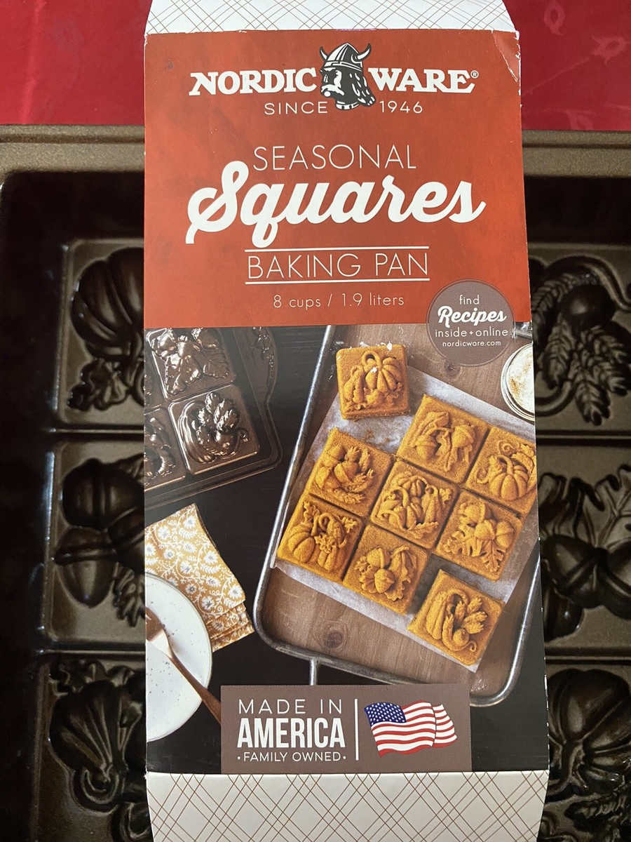 ★ノルディックウェア SEASONAL SQUARES Nordic Ware Seasonal Squares Pan | Autumn Cake Pan | Fall Bakeware