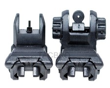 Polymer Flip-up Back-down Front And Rear Sight Complete Set,Black
