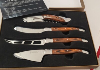 Laguiole 4 Piece Wine & Cheese Set Pakka Wood (France) MIB | eBay