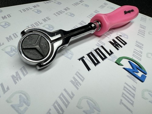 Snap-on Tools USA NEW PINK 1/4" Drive Hard Grip Round SWIVEL Ratchet THNFD72 - Picture 3 of 16