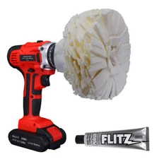 Flitz Buff Ball - Large 5" - White w/1.76oz Tube Flitz Polish [PB 101-50]