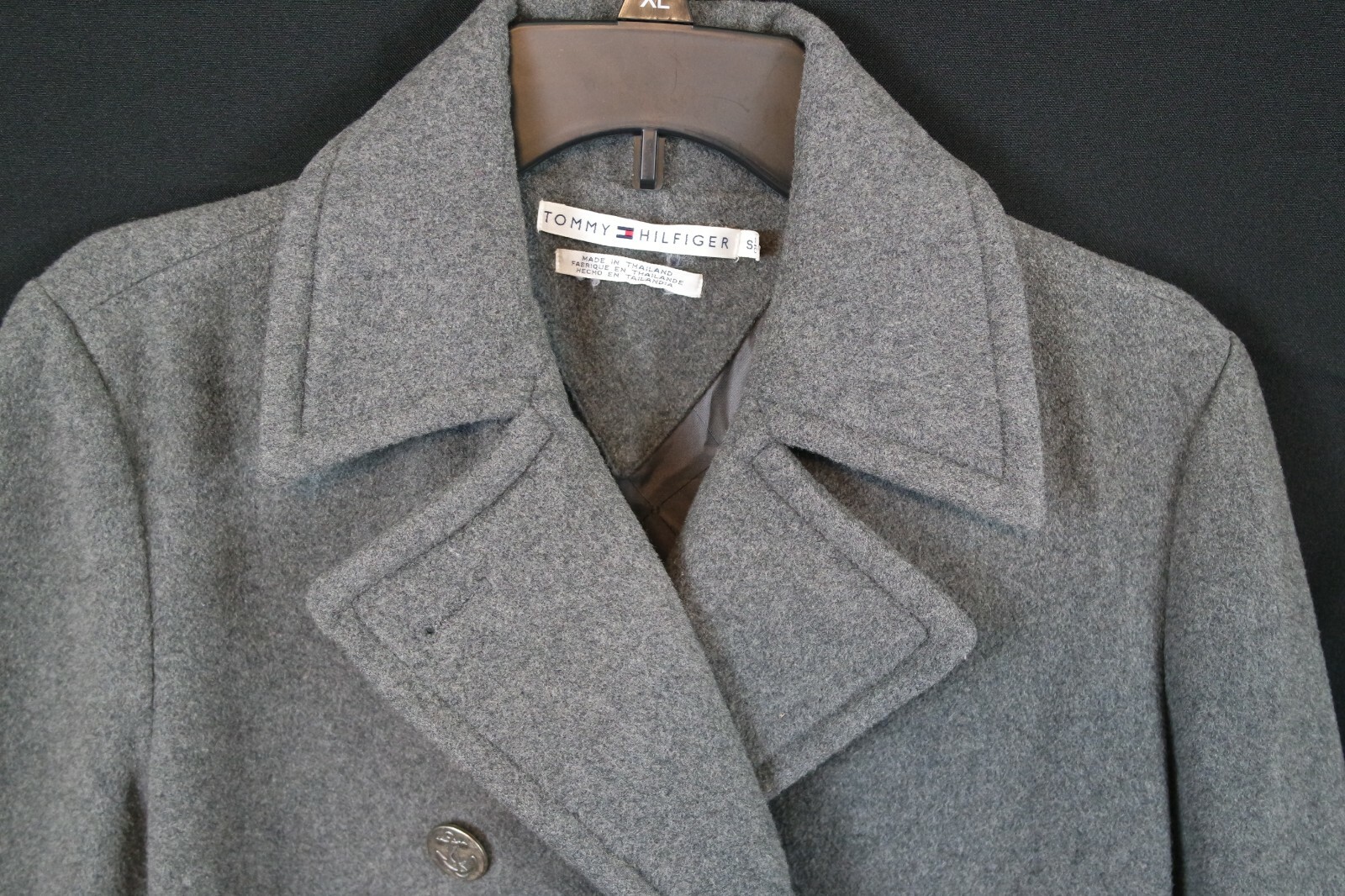 tommy hilfiger wool military coat