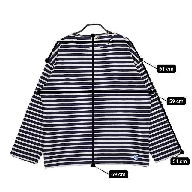 border basque shirt  Offwhite×Black border basque shirt Offwhite×Black