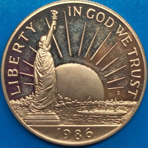 USA Half dollar 1986 Statue of Liberty 11,12g UNC PROOF - Picture 3 of 9