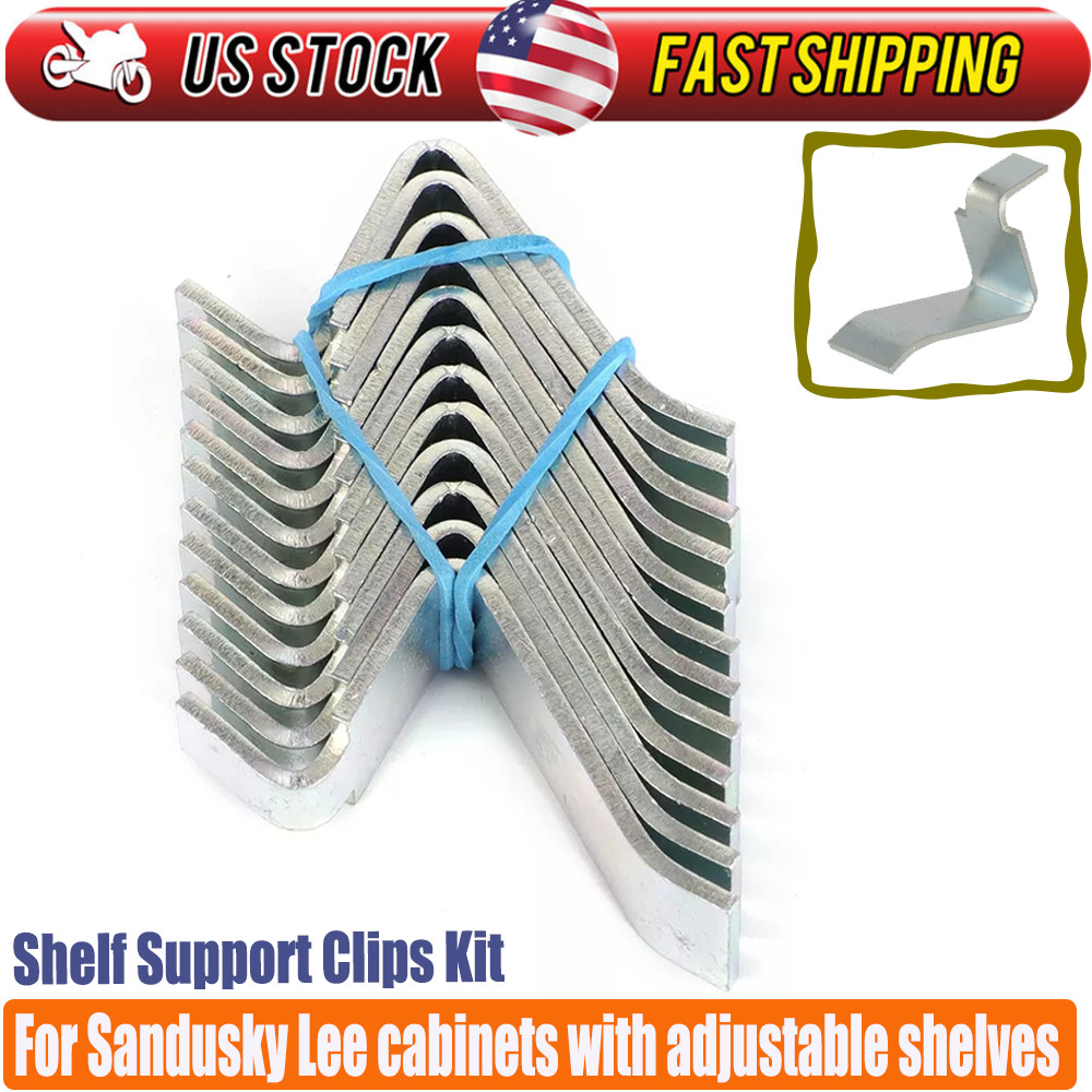 For Sandusky Metal Cabinet Shelf S-Clips (12 Clips) Part Ref Sclipstr US STOCK-image