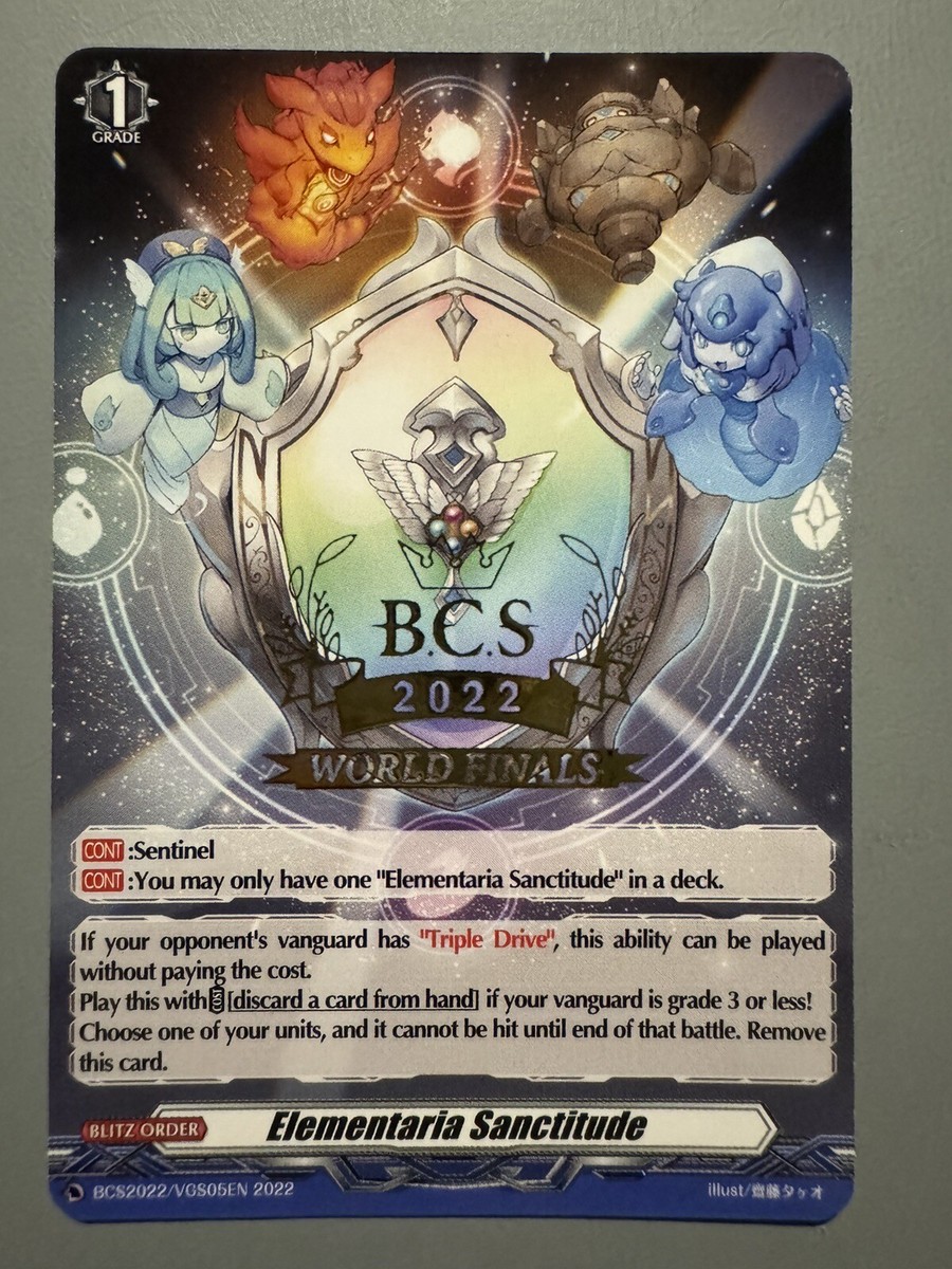 VANGUARD CHAMPIONSHIP DELUXE 2022 カード CARDFIGHT VANGUARD ELEMENTARIA SANCTITUDE BCS WORLD FINALS 2022