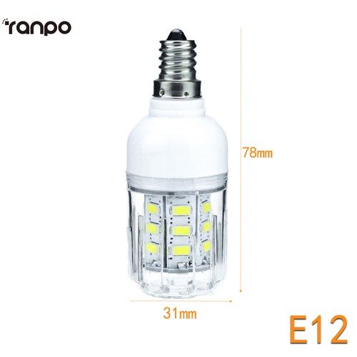E27 E12 E26 E14 G9 GU10 7W LED Corn Bulb Light 5730 SMD Lamp 12V 24V 110V 220V - Picture 11 of 17