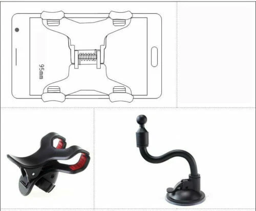 Car Windshield Suction Cup Mount Holder Cradle For Mobile Cell Phone iPhone GPS - Image 3 of 4