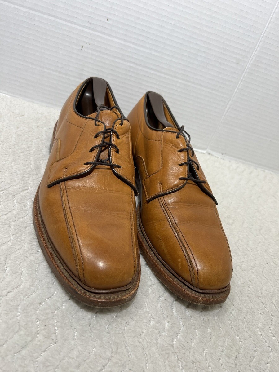 Allen Edmonds Hillcrest Bike Toe Derby Dress Shoes Brown Leather