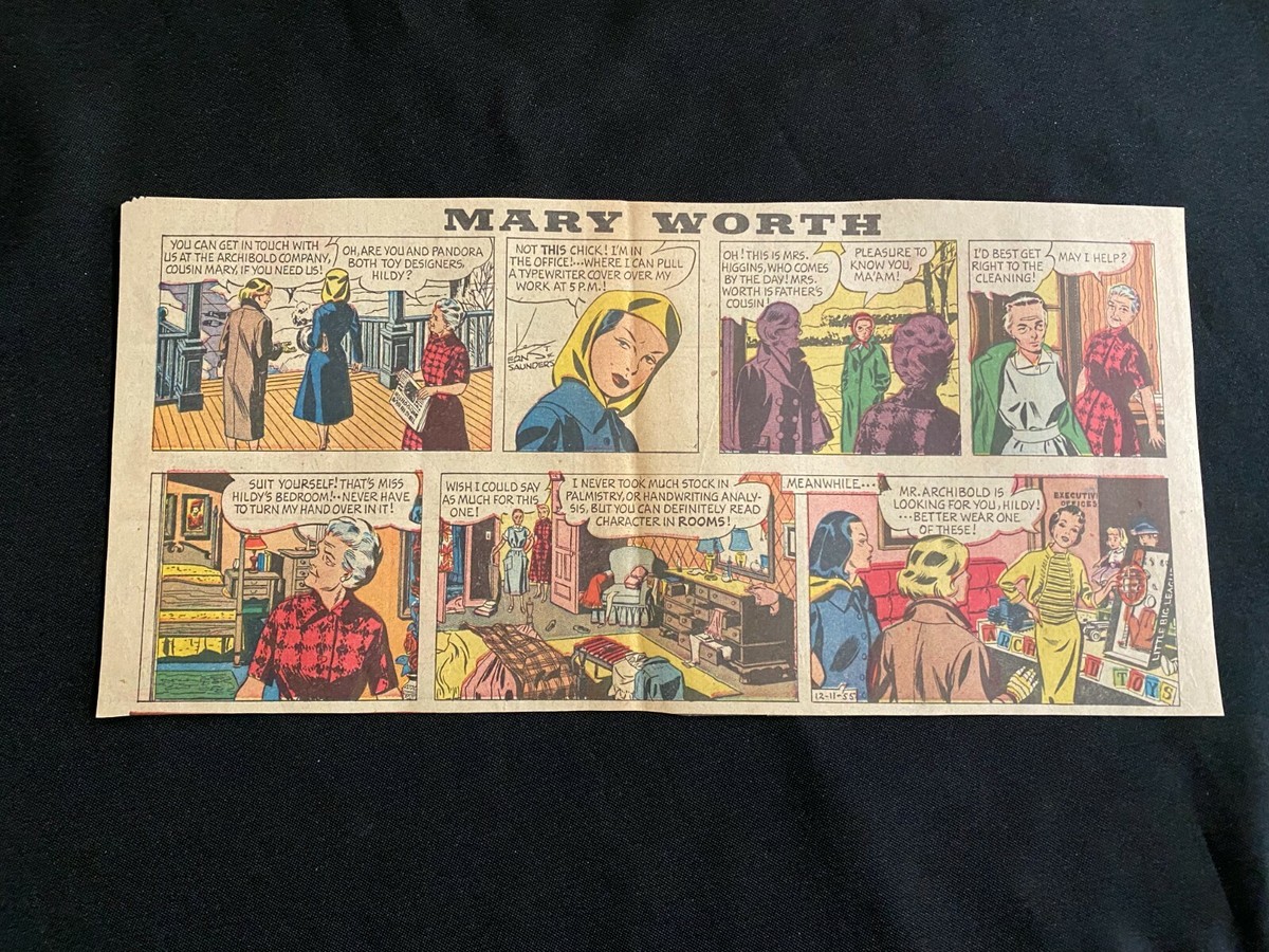 19 MARY WORTH by Allen Saunders Lot of 16 Sunday Third Page Comic