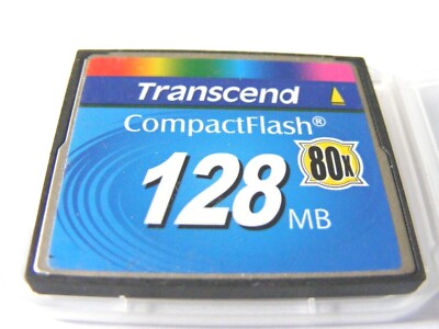 128MB Compact Flash Card 80x ( 128 MB CF Karte ) TRANSCEND gebraucht