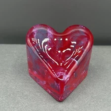 Fire And Light  Lavender And Red Swirl Heart 💜 2.5”