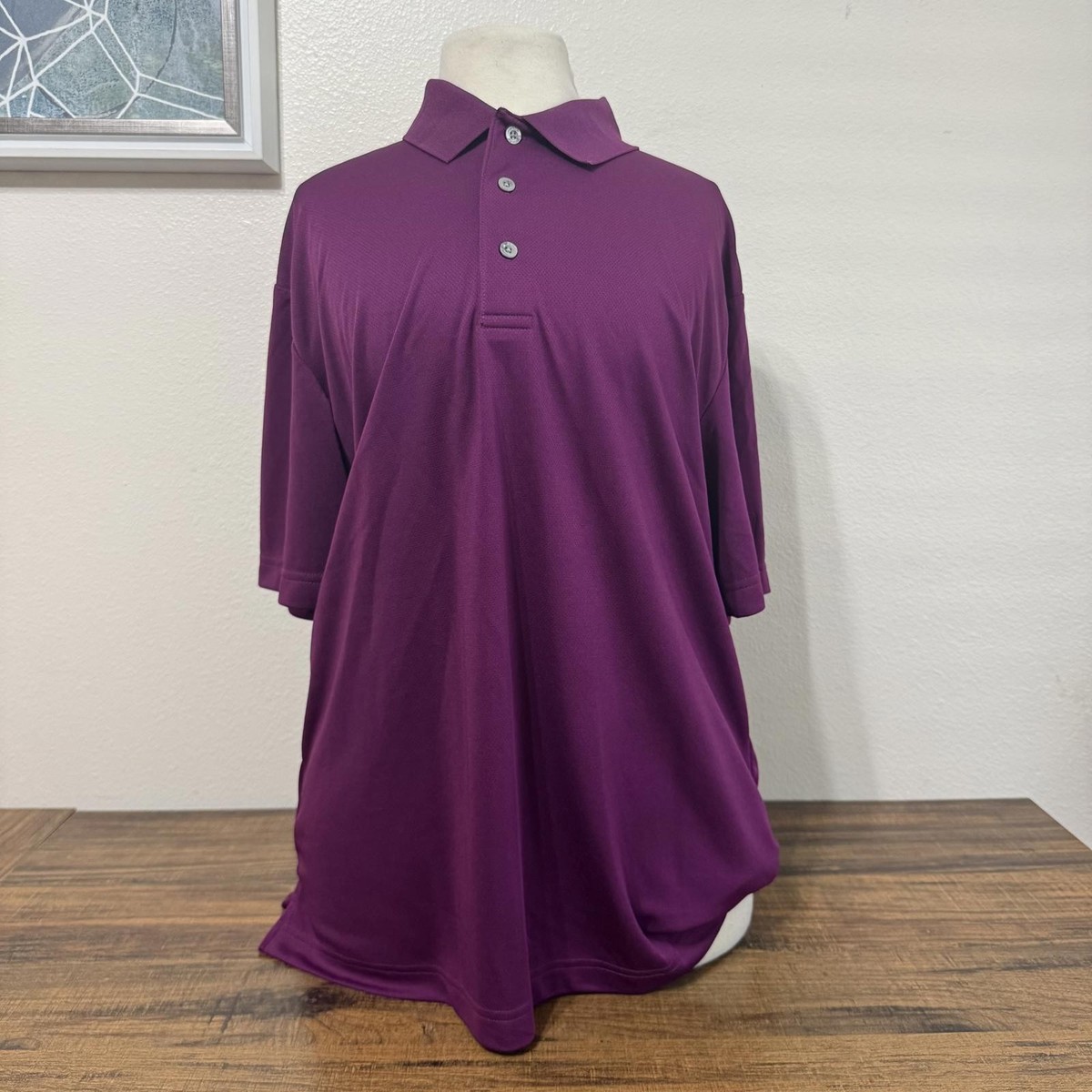 PGATOUR Airflux Men's Polo Shirt Large Burgundy