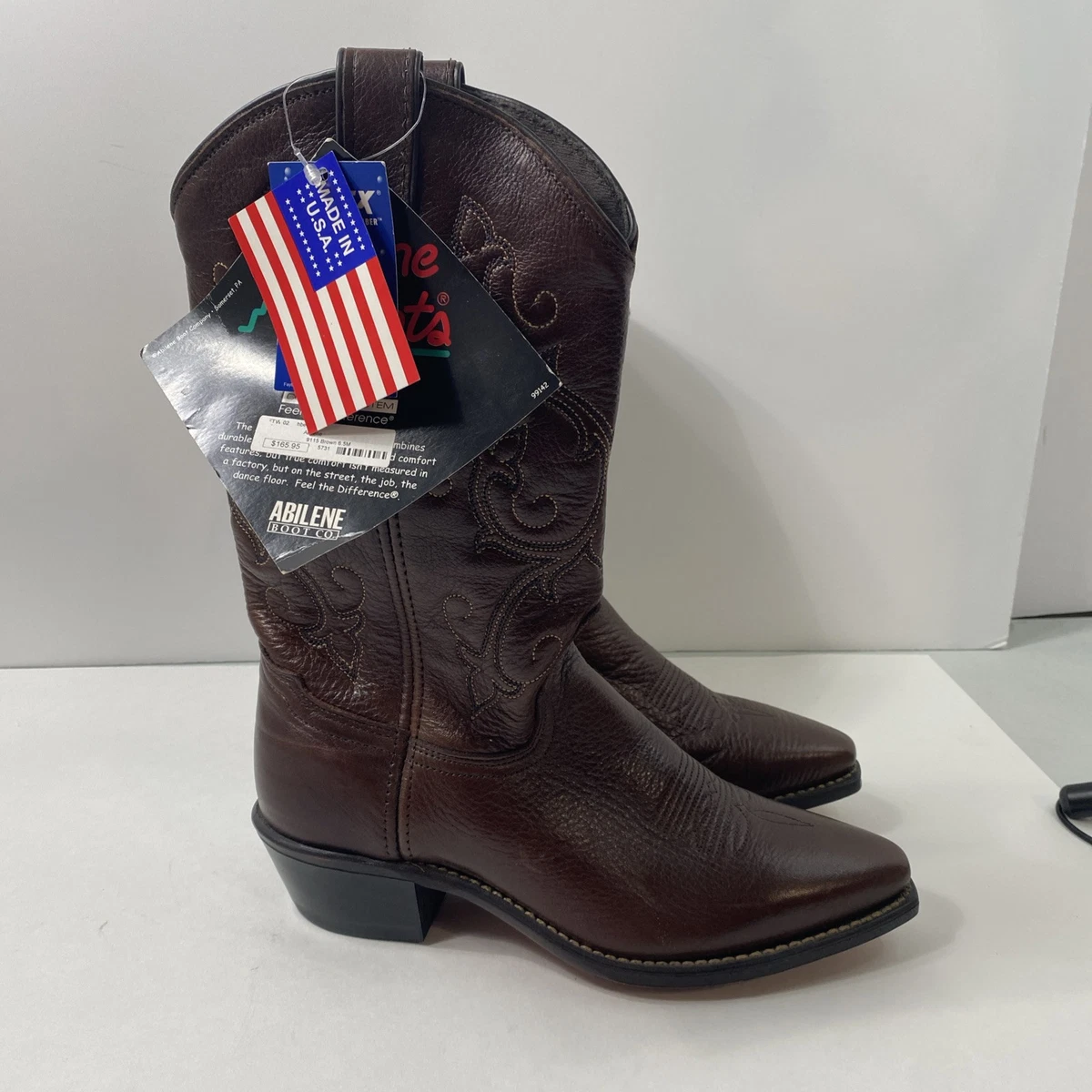 Abilene Burgundy Brown Leather Cowboy Western Boots Size 9D DDB0486 Shyloh Burgundy Western Boot by Durango – Rushing Boots main image 3