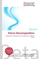 Lambert M. Surhone (U. A.) | Peirce Decomposition | Taschenbuch | Englisch