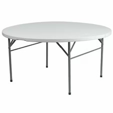 Flash Furniture Dad-154Z-Gg Round Folding Table, 60.5" W, 60.5" L, 29.5" H,