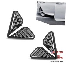 2PCS Car Door Edge Guards, Carbon Fiber Car Door Corner Guards, Anti Black