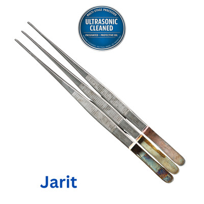 3x Jarit 122-591 Semkin Tissue Pulling Forceps, 1x2 Teeth Delicate Carb-Bite, 6''
