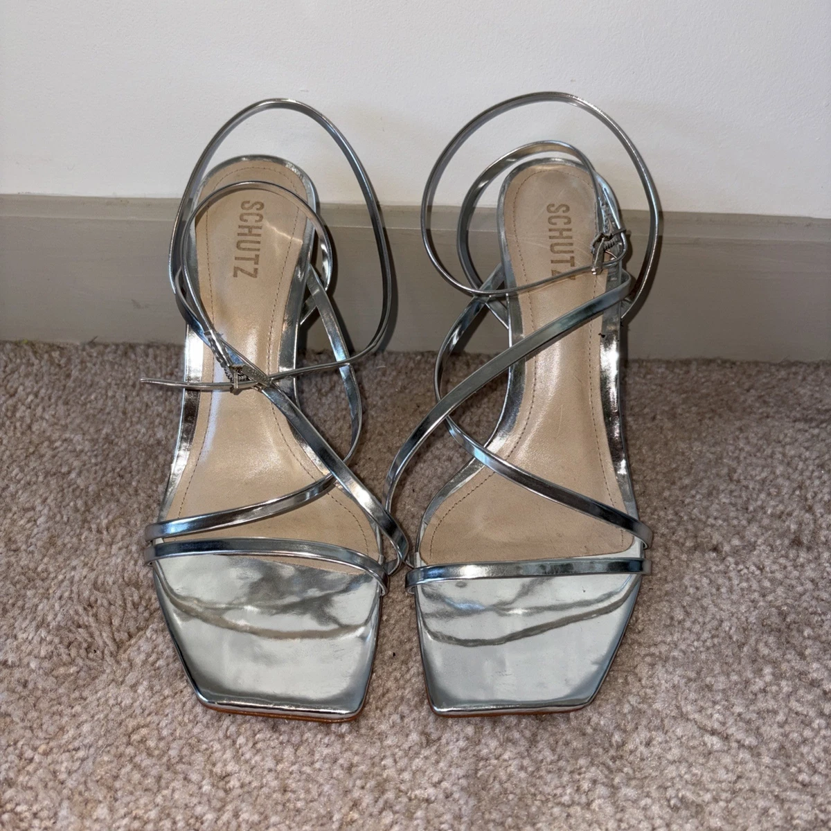 Schutz Silver Heels for Women for sale | eBay display picture 1