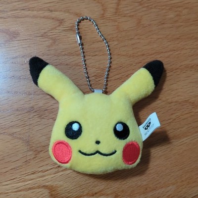 Pokemon Face Mascot Key Chain Pokemon Pikachu Plush Stuffed Toy Mascot Face