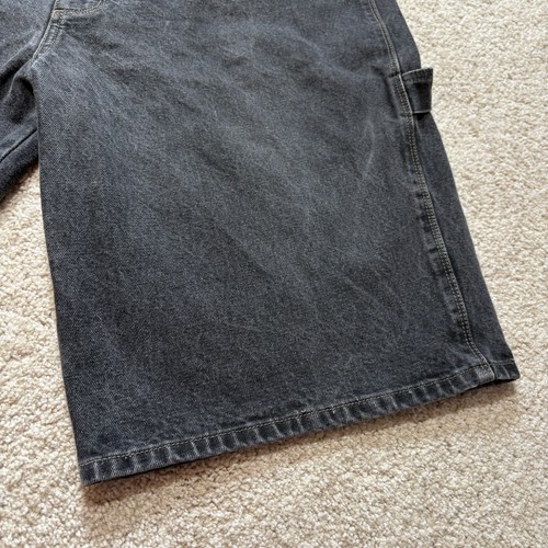 Ecko Unltd Denim Jean Shorts Size 36 Gray Baggy Carpenter Skater Jorts Y2K Style - Picture 3 of 16