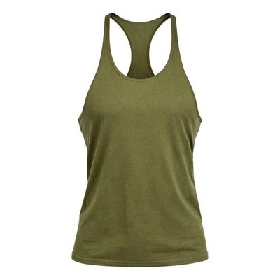 Men s Cotton Stringer Tank Bodybuilding Exercise Training Activewear Muscle