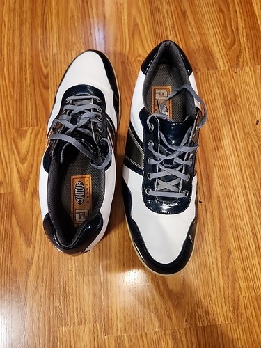 Footjoy FJ Contour Casual Spikeless Golf Shoes Blue/white Mens Size 11.5 M - Picture 5 of 6