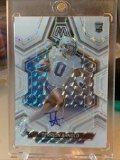 2024 Panini Mosaic Rookies Terrion Arnold #324 White Mosaic Prizm Auto