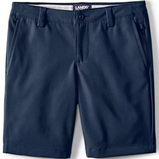 Lands' End School Uniform Boys Active Chino Shorts Size 8 529047
