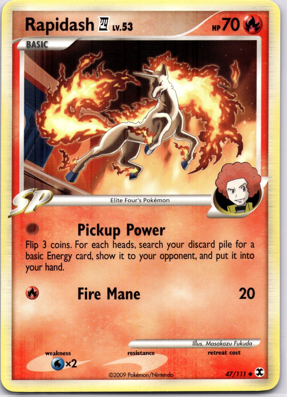 Rapidash E4 Uncommon Rising Rivals 47/111 Normal Fire NM