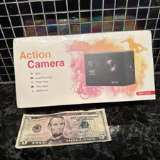 4K 30FPS 16 MP Action Camera Black NIB SEALED  Wifi, Loop Recording Waterproof