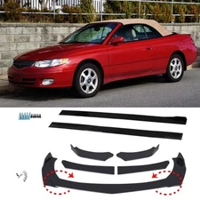 For Toyota For Solara 1999-2008 Front Bumper Lip Kit Splitter + 78.8" Side Skirt