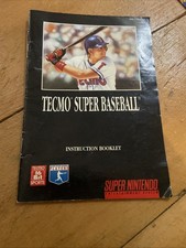 Tecmo Suoer baseball For Nes manual no cartridge 