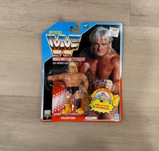 WWF Vintage Wrestler Hasbro French Blue Card GREG The Hammer VALENTINE 1991 MOC