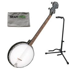 Gold Tone AC-4 Acoustic Composite 4-String Openback Irish Tenor Banjo Bundle