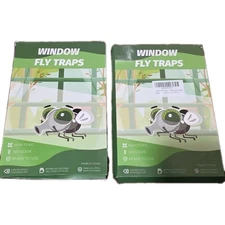 80 Pack Window Fly Traps, Paper Sticky Strips, Fly Catcher Clear Windows Trap