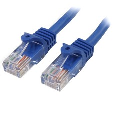 StarTech.com 0.5m Blue Cat5e Patch Cable with Snagless RJ45 Connectors - Short E