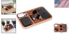 SENEN Leather Tray, Stylish and Organized Multifunctional Tray, for Table Entryw