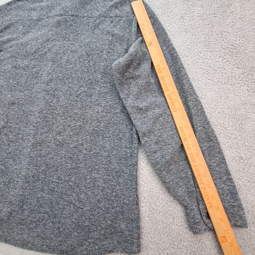 Eddie Bauer Shirt Mens Tall XL Gray Heather Microfleece Button Front Shacket - Picture 17 of 22