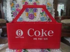 Coca Cola 80s Vintage Plastic 16oz Bottle 8 Pack Carrier Coke