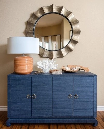 Uttermost 06048 P Silver Gotham Round Mirror With Fluted Frame - Picture 2 of 3