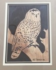 OWLS! Large framed carved SNOWY OWL by Ken Daddario 1986 signed 1 owner, history — photo 2